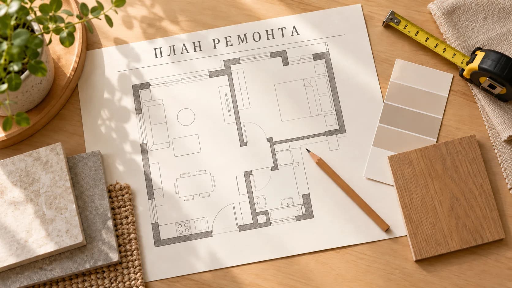 Иллюстрация: С чего начать ремонт квартиры в Краснодаре: подготовка к смете